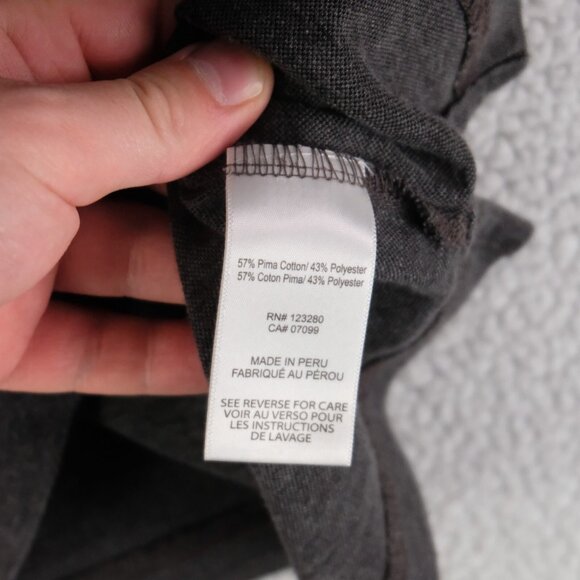 Travis Mathew Polo Mens Small Gray Striped Pima Cotton Knit Preppy Golf - Picture 7 of 8